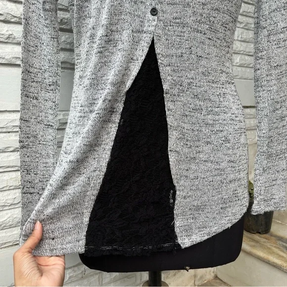 NWOT White Black Woven Open Shrug - Picture 6 of 6